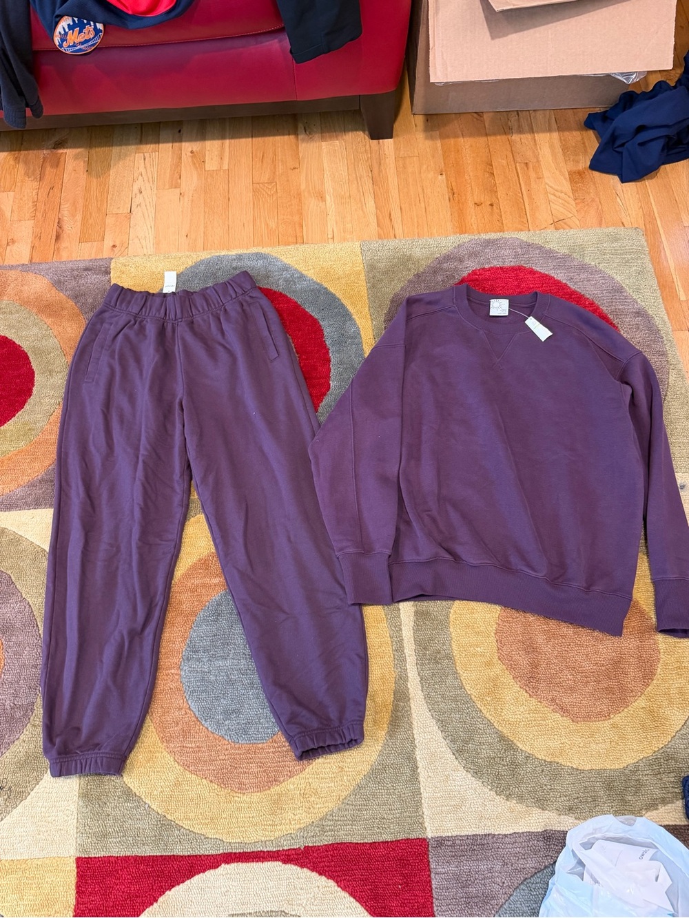 NWT Offline by Aerie Cloud Fleece Matching Set Lounge Crewneck Joggers XS / S